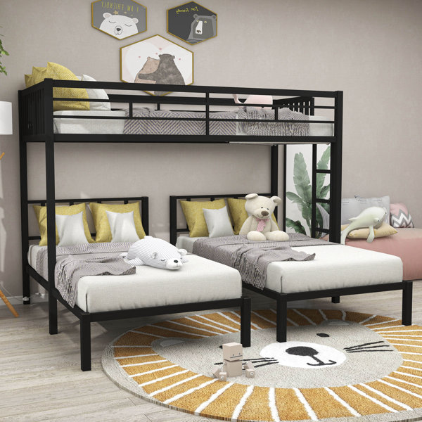 Triple stack bunk store beds